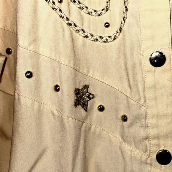 Vintage Rafael Western Star Appliqué Jacket Sz S Boho Rodeo Cowgirl Core Shacket - Picture 9 of 11